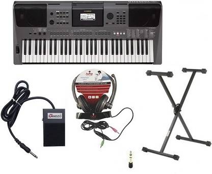 YAMAHA II500 PSR-I500 Keyboard with Adapter, Headphone, Sustain Pedal, Stand Combo Pack Digital Portable Keyboard