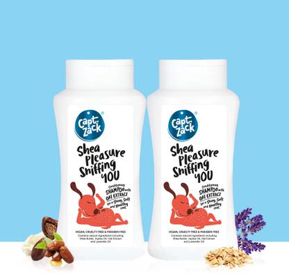Captain Zack Shea Pleasure Sniffing You – Moisturizing Oatmeal Shampoo for Dogs with Long Coats Conditioning No Artificial Fragrance (200ml- Pack of 2) Dog Shampoo