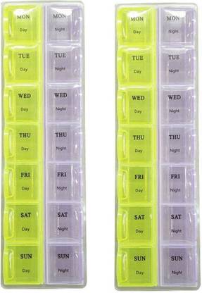WHITE POPCORN 21 Days or 3 Weeks Pill Box