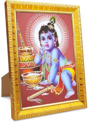 koshtak krishna bal gopal / bal roop / baby Child kanha ji / makhan chor Religious Frame