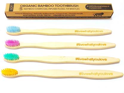 Ecowood BAMBOO TOOTHBRUSH SOFT BRISTLES Soft Toothbrush