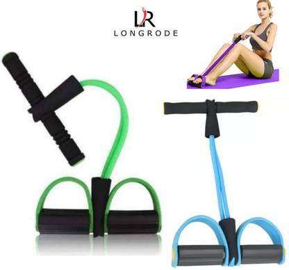 LONGRODE Belly Fat Reduce Machine Rubber Pull Reducer Combo Tummy Trimmer for Men and Women Ab Exerciser