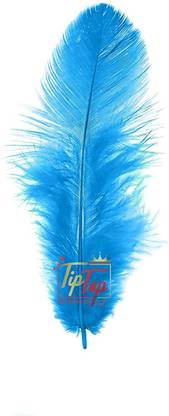 Tiptop Decoration Natural Dyed Feathers 10 cm (80 pieces) Light Blue