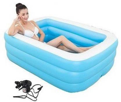 Cho Cho Inflatable Swimming Bath Tub For Kids & Adults (A130) Inflatable Swimming Pool