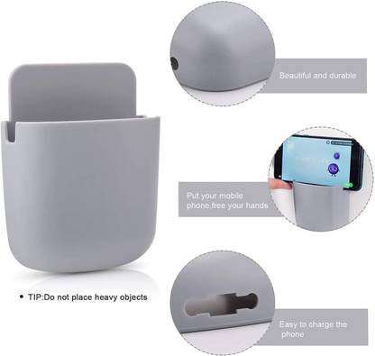 Infinex 4 Piece Wall Mounted Storage Box Remote Storage Organizer Case for Air Conditioner TV Mobile Phone Plug Holder Stand Rack, Phone Charger Plug Holder (Pack of 4 Pieces) Bike Mobile Holder