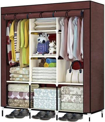 Flipkart Perfect Homes Studio 3 Door 8 Shelf PP Collapsible Wardrobe