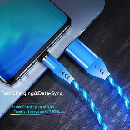 VibeX Magnetic Charging Cable 1 m IXX™-115-POP-Fast Charging Cable with Flowing LED Light