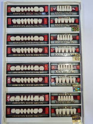 pyrax Dental Acrylic Teeth Kit Sets Shade Of Teeth A2 Dental Elevator