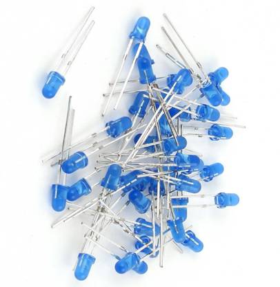 INVENTO 100Pcs 5mm Round Diffused Blue Color LED Light Bulb Lamp Light Emitting Diode DC 1.5V - 3V for DIY Projects Automotive Electronic Hobby Kit