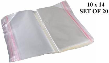 True-Ally A4 Size Multi utility A4 Size Self Adhesive Clear Transparent Plastic Seal Pouch/Poly bag - 10 x 14 inch (Pack Of 20) Transparent Bag