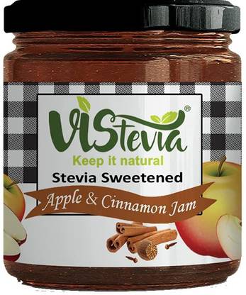 Vistevia Sugar Free Apple and Cinnamon Jam (200 gm)| Diabetic Friendly | 100% Natural | Stevia Sweetened