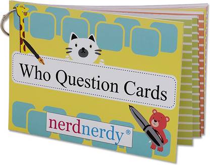 NerdNerdy WHO Question Card Hands-on Therapy Resource, Speech Therapy, Expressive Language, Communication, Autism, Special Needs, ABA Therapy, WH Questions, Autism, Expressive Language