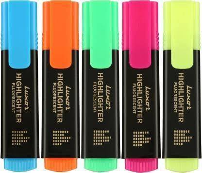 Hltr Luxor brand Highlighter Set Of 5 Multicolor