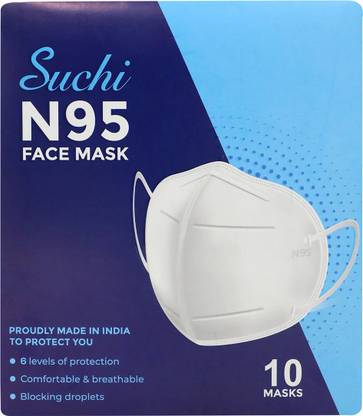 Suchi N95 with Earloop Surgical Mask With Melt Blown Fabric Layer