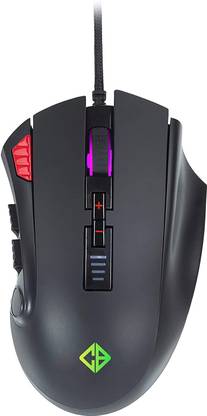 Cosmic Byte Equinox Gamma 16000DPI 12 Button Gaming Mouse, Pixart PMW3389 Sensor, Adjustable Weights, Spectra RGB Wireless Optical  Gaming Mouse  with Bluetooth