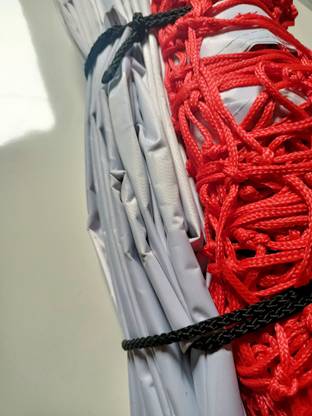 QSICO Volleyball Net ( Silky Special with Wire( VBN-4T ) Red Volleyball Net