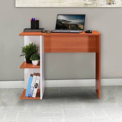 LKBS ART Engineered Wood Study Table (Free Standing, Finish Color - Intal Beech, Frosty White, DIY(Do-It-Yourself)) Engineered Wood Study Table
