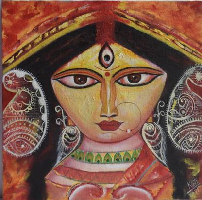 Pragati art Oil 12 inch x 10 inch Painting
