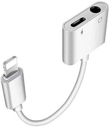 digilex White Lightning to 3.5mm Adapter Charger + Aux Audio Splitter Adapter Phone Converter