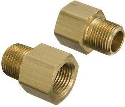 PBI Brass Pipe Fitting, Adapter, 1/4 bsp Male x 1/2" bsp Female Coupling hex Bush 1/4x1/2 MXF Pipe Fitting Converter Adapter Solid 2pcs 2-Way Reducer Pipe Joint