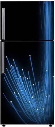 DreamKraft 61 cm Blue dots design Fridge Sticker With lamination Self Adhesive Sticker