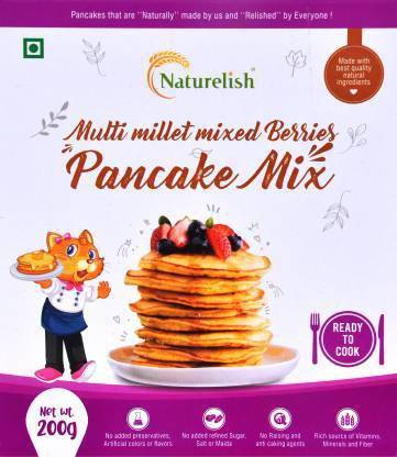 naturelish Multi-Millet Mixed Berries Pancake Mix | Pancake Batter| Breakfast Mix|200 G 200 g