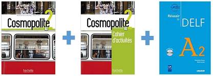 Cosmopolite 2-A2 Textbook With DVD+Workbook+ DELF A2 Livre