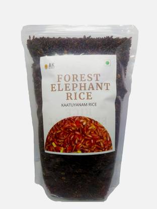 AK NATURALS Forest Elephant Rice Brown Kattuyanam Rice (Long Grain, Unpolished)