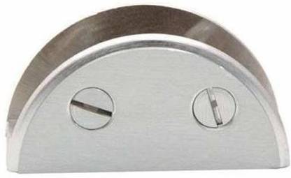 PRECISTO D Bracket for Glass D Bracket/D Clamp 12 Mm Silver Matte Finish Length-12 Mm Shelf Bracket
