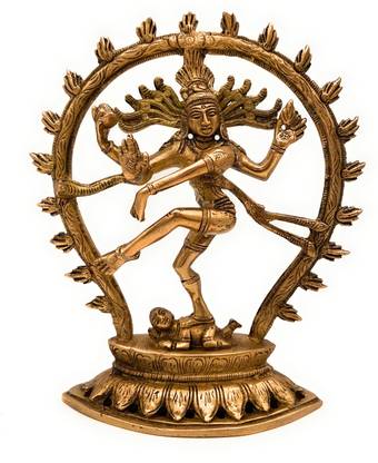 Bhunes Sculptures -Brass Dancing Natraja Murti | Hindu God Shiva Idol | Brass Nataraja Statue | Shiva Nataraja Statues | Dancing Nataraj | Hindu Dance God | Natraj Brass Sculpture Decorative Showpiece  -  21 cm
