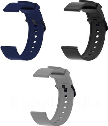 J'TTON Pack of 3, 20mm Plain Silicone Straps for Amazfit Bip, Amazfit GTS, Galaxy Watch Active 2, Gear S2 Classic, Samsung Gear Trendy Smart Band Strap