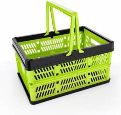 DMT Plastic Folding Shopping Portable Storage Basket Storage Basket