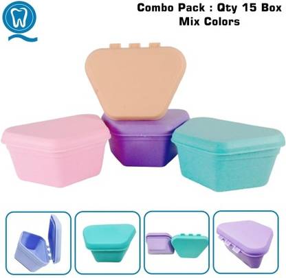 Unique Dents Denture box combo pack of 15 denture boxes in Assorted Colours Surgical Plier