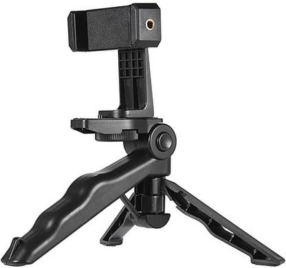 OTD Mini Tripod with 360 Degree Mobile & DSLR CAMERA attachment Lightweight Portable Handy Stand, Making Self Video, Online Course Video Recording, Streaming, Online Classes, Presentation, Creating Product Demos, Video Blogging, YouTube Recording Tripod Bracket