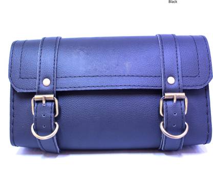 Car Life One-side Black Leather Motorbike Saddlebag