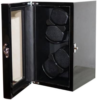 Medetai 400E Watch Winder Automatic Rotation Watch Storage Window Shape Box Silent Motor Wristwatch Boxes ( Black+Black ) Automatic 1950 Watch Winder