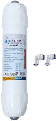 AquaDart Sediment Filter and 2 Elbow Connector, Inline Filter for All RO Water Purifier Solid Filter Cartridge