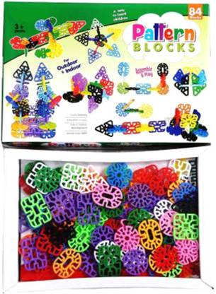 Gift Collection 84 Blocks Pattern Block Builder Game for children
