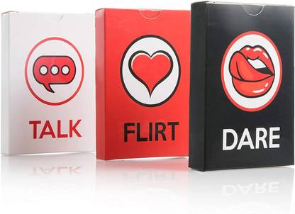 KS enterprise Truth and Dare Fun Game for Couples with Conversation Starters Flirty Card Games and Cool Dares, Choose from Talk, Flirt or Dare Cards