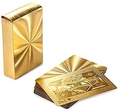 cartify Gold Card Gold Plated Playing Cards (Golden), Premium Look Cards, Shiny Premium Playing Cards, Best Cards for Party, Most Premium Looking Cards