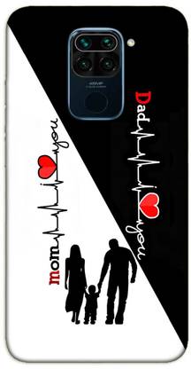 iprinto Back Cover for Mi Redmi Note 9 Mom Dad Love Mom & Dad Love Back Cover