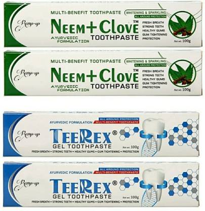 ramp-up neem tooth paste 200 gms + teerex toothpaste 200 gms COMBO