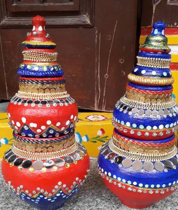 jayareddys Jayaredddys diwali pot Earthenware Decorative Platter
