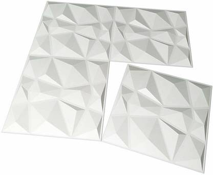 Kayra Decor Diamond 3D Wall Panels for Living Room and Ceiling Decoration, (19.7" x 19.7") Pack of 12