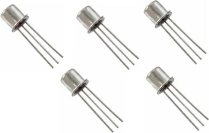 Technical hut 5 Pieces BC107 NPN General Purpose Transistor 45V 200mA TO-18 Metal Package Electronic Components Electronic Hobby Kit