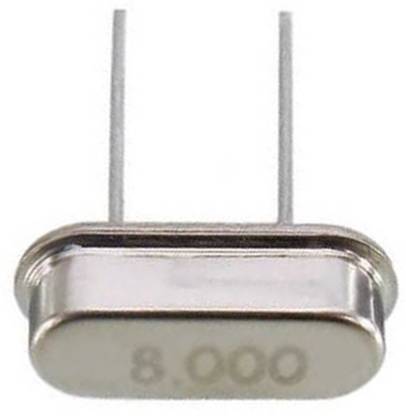 e4u 8MHz Crystal Half Size Through Hole Package - 20 No's Electronic Components Electronic Hobby Kit
