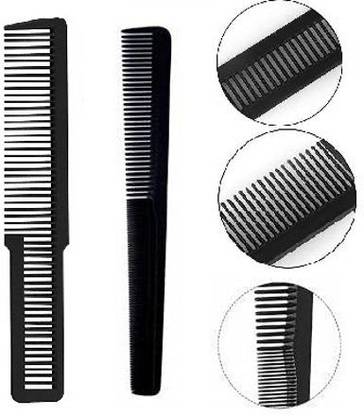 E-DUNIA Flat Top Cutting Comb with Salon Hair Cut Styling Hairdressing Barbers Combs Brush Set Heat Resistant best for precise cut & dressing styling comb Basic Home Daily Use