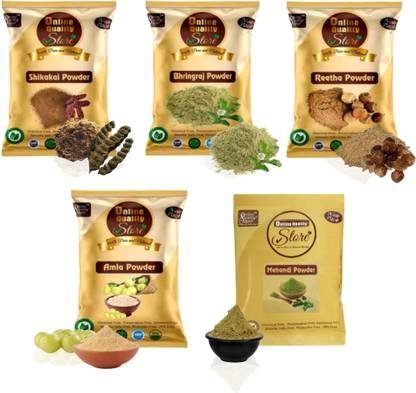 Online Quality Store Reetha + Amla + Shikakai + Bhringraj + Mehandi_250g