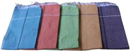 GUNTAKAS KHADI HAND KERCHIEF PACK OF 10 . KING SIZE 22*22 INCHES SUITABLE FOR ALL MEN AND WOMEN ["CHECKERED"] Handkerchief