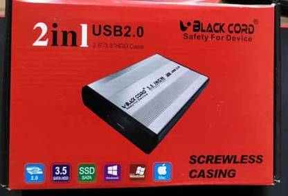 Black Cord CASSING 01 3.5 inch Shock Resistant Hard Disk
